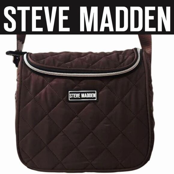 Steve Madden Quilted Insulated Lunch Tote Bag- Brown - Picture 1 of 8